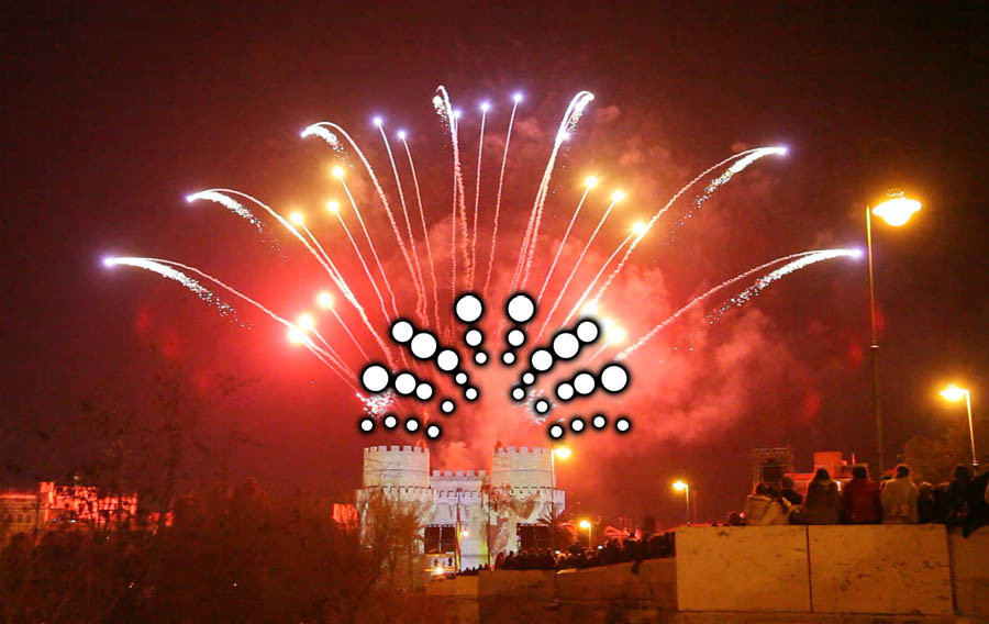 Fallas de València 2019, La Crida 2019, Efectos Pirotécnicos y Castillo de Fuegos Artificiales en las Torres de Serranos, Pirotecnia Peñarroja