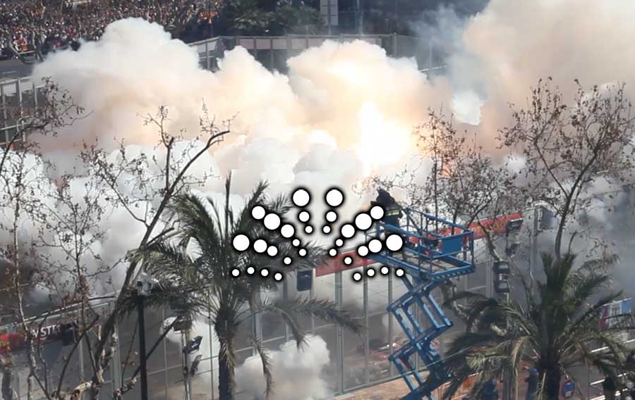 Fallas de València 2019, Mascletà Jueves 14 de Marzo 2019, Pirotecnia Turís