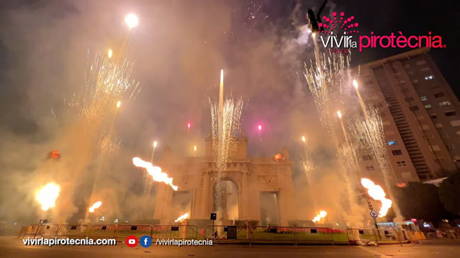 Fallas de Valencia 2024, Cavalcada del Foc 2024, Correfocs, 19 de Marzo 2024, Final Pirotecnia Vulcano