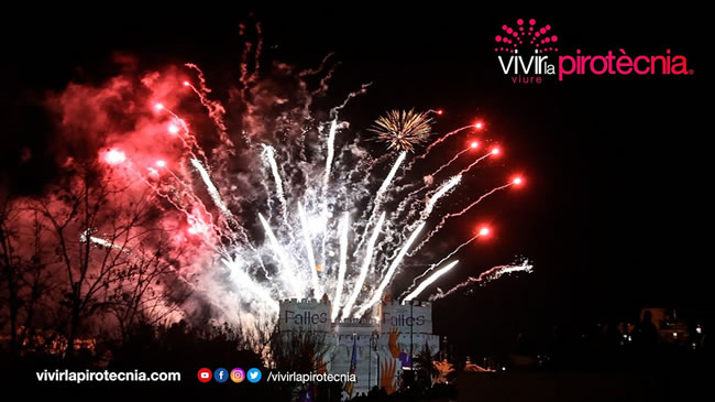 Fallas de València 2024, Fuegos Artificiales Crida 2024 desde las Torres de Serrans, Domingo 3 de Marzo 2024, Pirotecnia Peñarroja