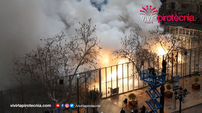 Fallas de València 2024, Mascletà Lunes 4 de Marzo 2024, Pirotecnia Camp de Túria