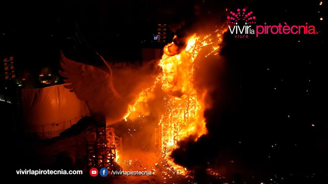 Fallas de Valencia 2024, Nit de la Cremà 2024, Falla Municipal, Pirotecnia del Mediterráneo